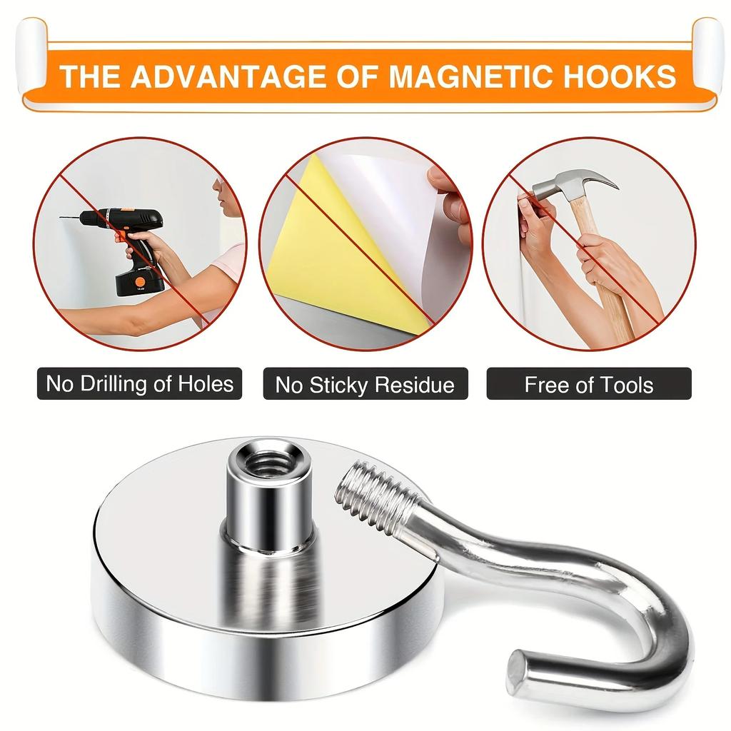 1/3/5/10PCS Strong Magnet Hooks Multi-Purpose Storage Hooks Home Kitchen Bar Storage Hooks Key Storage Hooks Bathroom Hangers