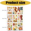 9 Sheets PVC Thanksgiving Glass Clings with Sunflowers, Pumpkins, Fall Message Signs and Animal Motifs for Smooth Glass Displays in Homes, Offices and
