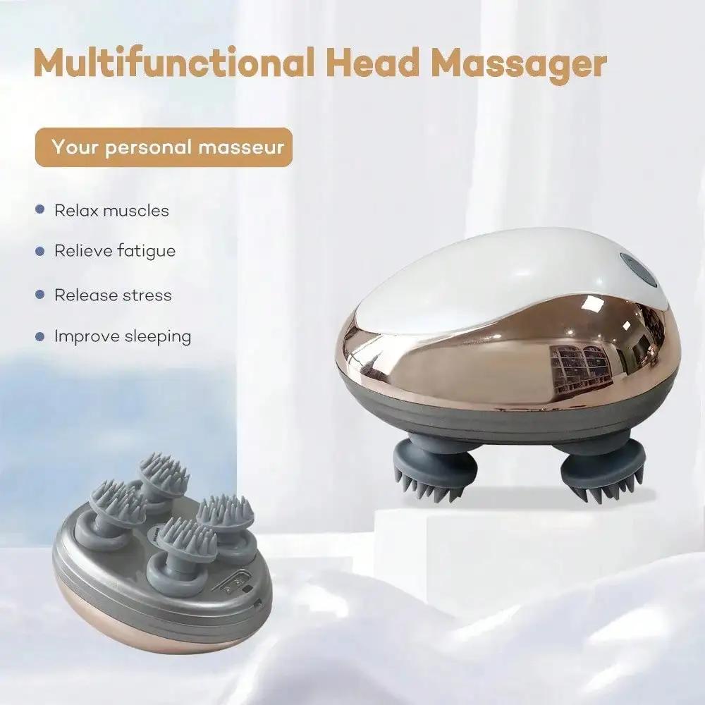 Scalp Massager Mini Octopus Claw Hand Charging Multi-Function Kneading Vibration Massager Head Massager