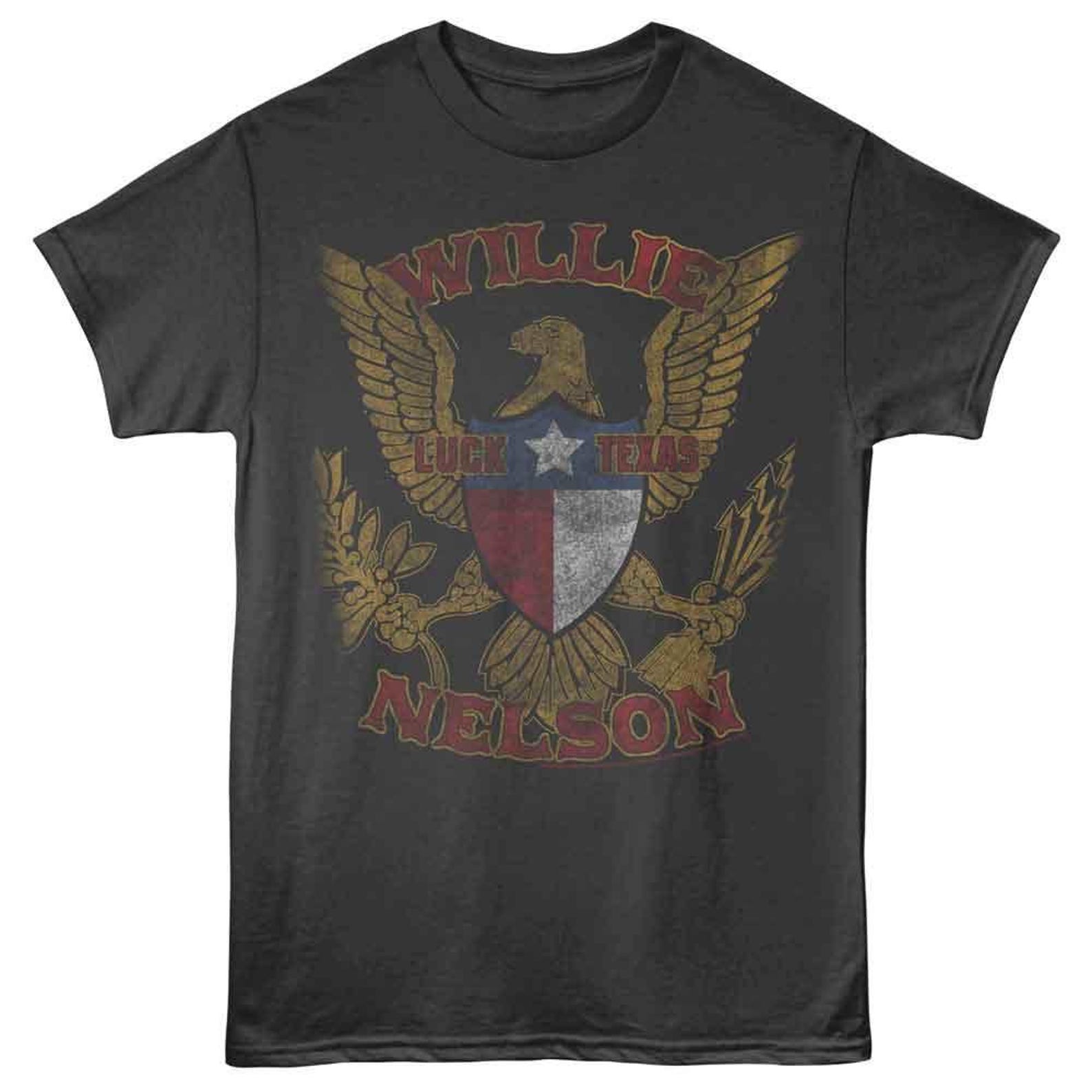 Willie Nelson Luck Texas Eagle Smoke T-Shirt M