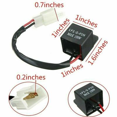 2Pin אלקטרוני LED Flasher Relay FIX אופנוע איתות נורות Hyper Flash