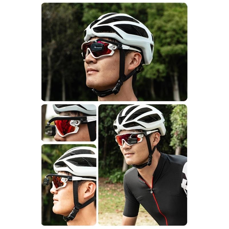 Ergonomic Cycling Safety Glasses Mount Helmet Mirror Adjustable Bike Eyeglass Rearview Mirror Cycling Accessory