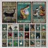 Mfoever Animal Inspirational Slogan Metal Sign Vintage Tin Sign Metal Vintage Bar Vintage Wall Decoration Bar Club Man Cave Metal Poster