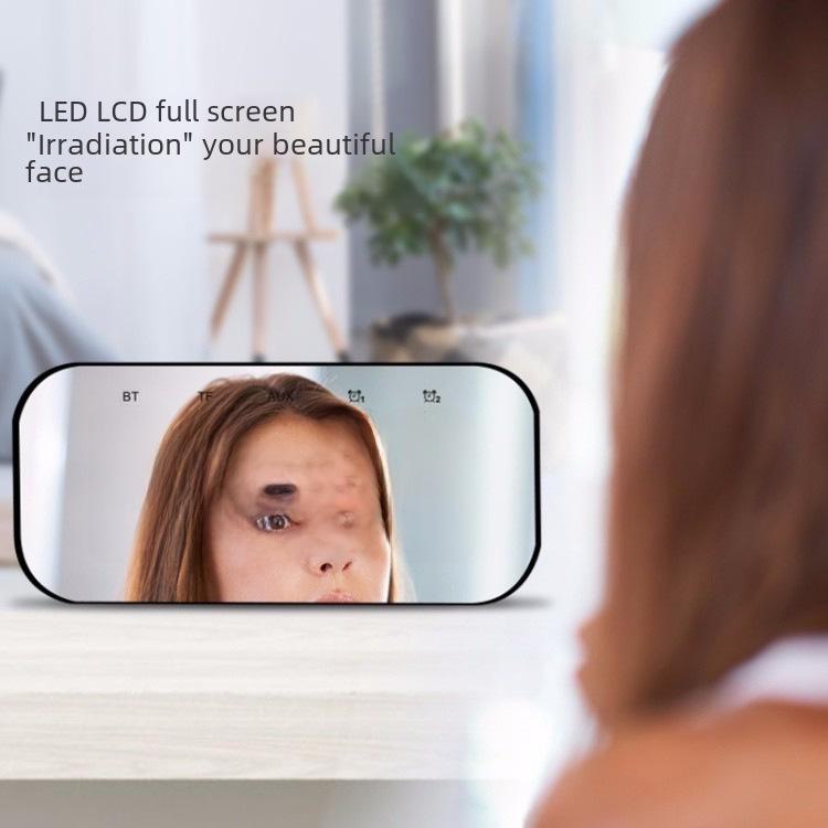 Bluetooth Wireless LED Alarm Clock Speaker with Mirror and Gift Card