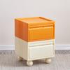 Multi-Layer Plastic Drawer Cabinet Bedside Storage Organizer for Children's Room And Bedrooms Compact Storage Unit for Small Spa
