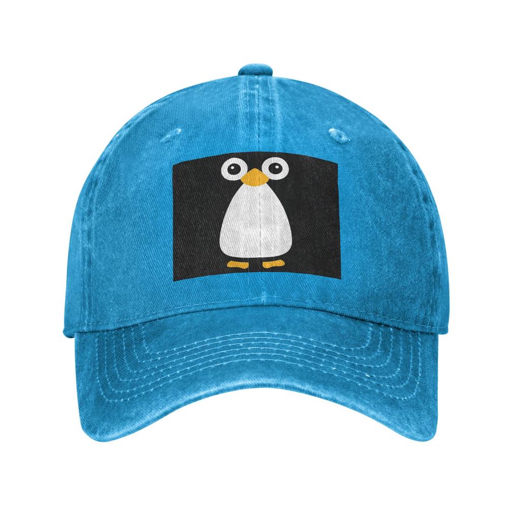 Cute Vector Penguin Denim Cap Casual Baseball Caps Adjustable Hat Summer Unisex Baseball Hats