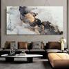 Abstract Gold Grey Black Geometric Cloud Canvas Painting Modern Marble Printing Art Wall Decoration For Home Room Decor Pictures