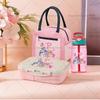 3pcs My Little Pony Bento Box Lunch Bag Water Bottle Set Cartoon Anime Student School Supplie Food Container Drinkware Home Gift Kid Friendly
