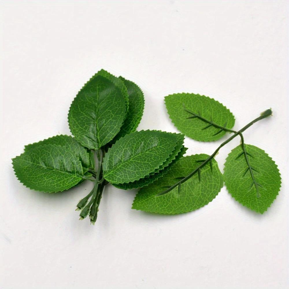 

50 шт./уп. Розы Зеленый Лист Свадебные Свадебные Аксессуары Рождество Домашний Декор Поделки Листья Декоративные Цветы Венки 50pcs