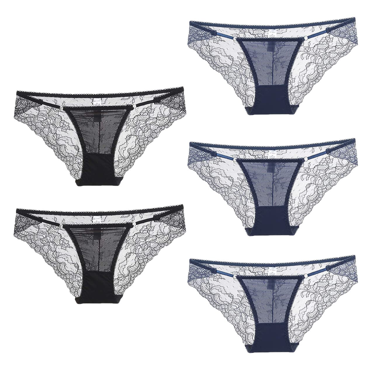 

TVS05S138 [Buzz Selection] Нижнее белье, Шорты, Набор из 5 предметов, Кружевное, Прозрачное, Сексуальное, Женское, (Набор)