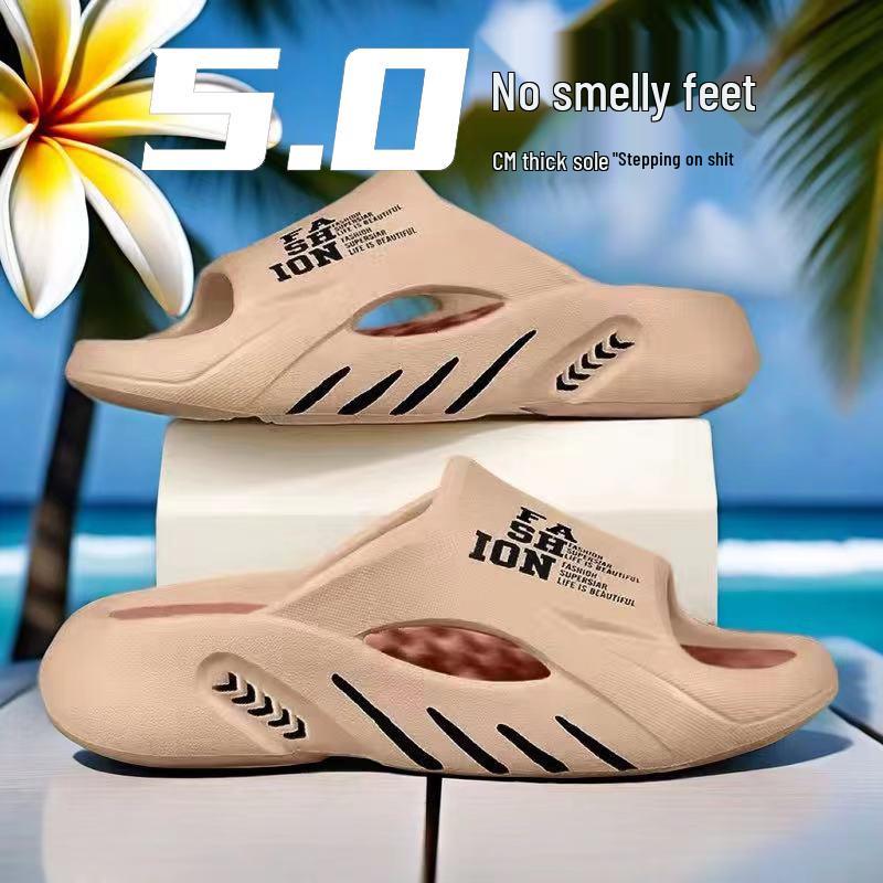 Men's and Women's Comfy Thick Sole Slippers - Summer Casual Footwear for Outdoor and Home