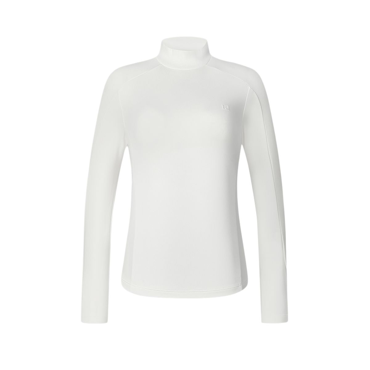 

Fila Однотонная спортивная футболка с длинным рукавом реглан и воротником-стойкой для женщин, топы, облачно-белая A11W417201F-WT M