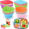 3/4 ST Silikon Lunchlådeavdelare För Barn Skola Matavdelare För Bento Låda Silikon Muffinsformar Form Bakverktyg