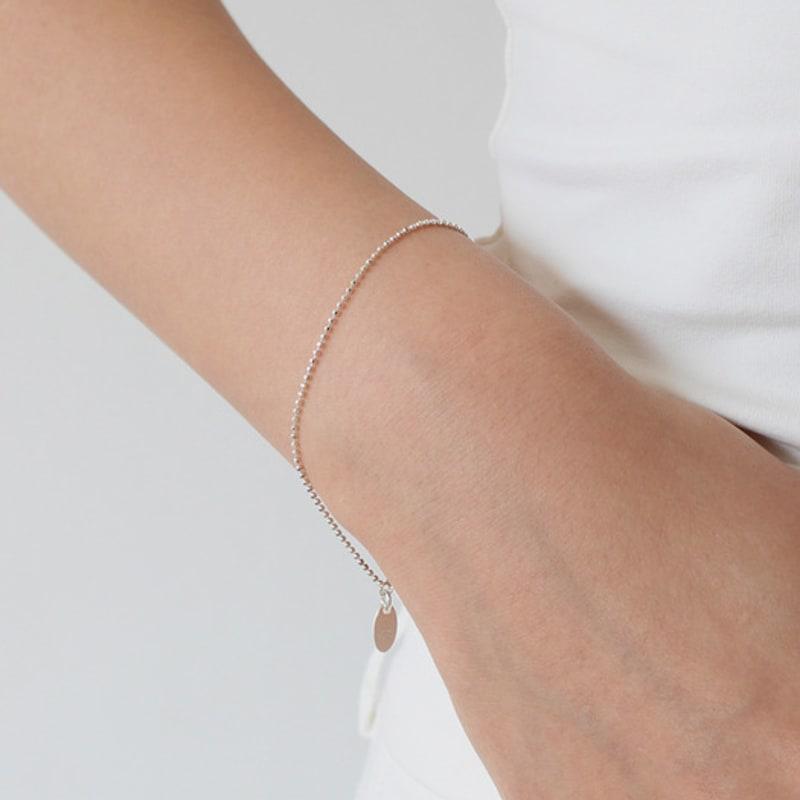 NORMALLEE [Silver 925] Glitter Ball Bracelet (S)