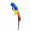 Feathered Parrot Figurine Handmade Artificial Decoration Colorful for Party, Garden, Patio a