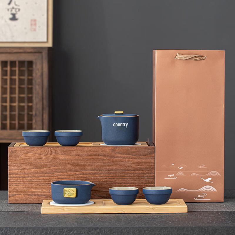 Junshiqi CH High-End Ceramic Kung Fu Tea Set with Integrated Dry Tea Tray