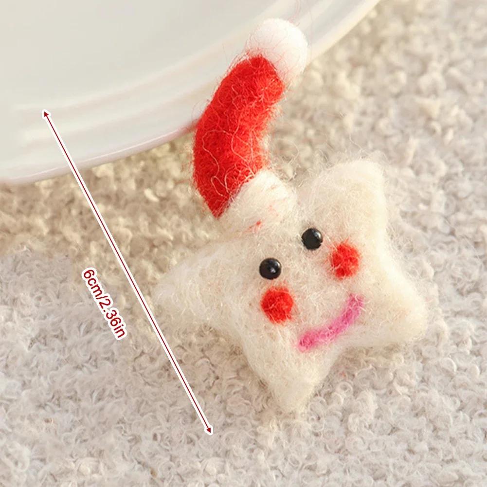 1PCS Cute Wool Felt Christmas Pendants DIY Handmade Snowmen & Trees Party Decor & Christmas Gifts Multiple Styles