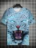 Trendy Tiger Lion Graphic T Shirts For Men Fashion Summer Streetwear 3D Printed Hip Hop Tees Cool Oversized Harajuku T-shirts