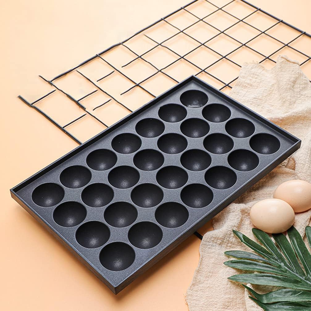 Zerodeko Takoyaki Pan, 28 Takoyaki Maker Baking Pan Japanese Octopus Meatball Grill Pan Egg Mold Tray Plate for Home Kitchen Cake Cooking Tool