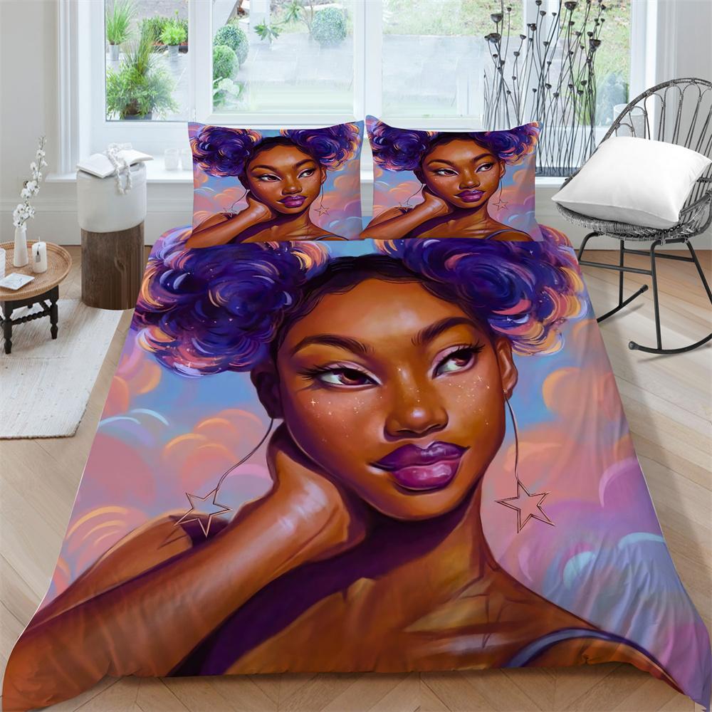 Seturi de cuverturi de pat cu design unic de modă nouă, set de pat pentru acasă cu desene animate, costum de lenjerie de pat pentru pictură pentru fete, cuverturi de pat pentru copii, husă de pilota