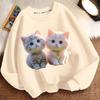 Cute Little Cat Hoodie for Children, Long-sleeved Loose Coat for Boys and Girls in Spring and Autumn