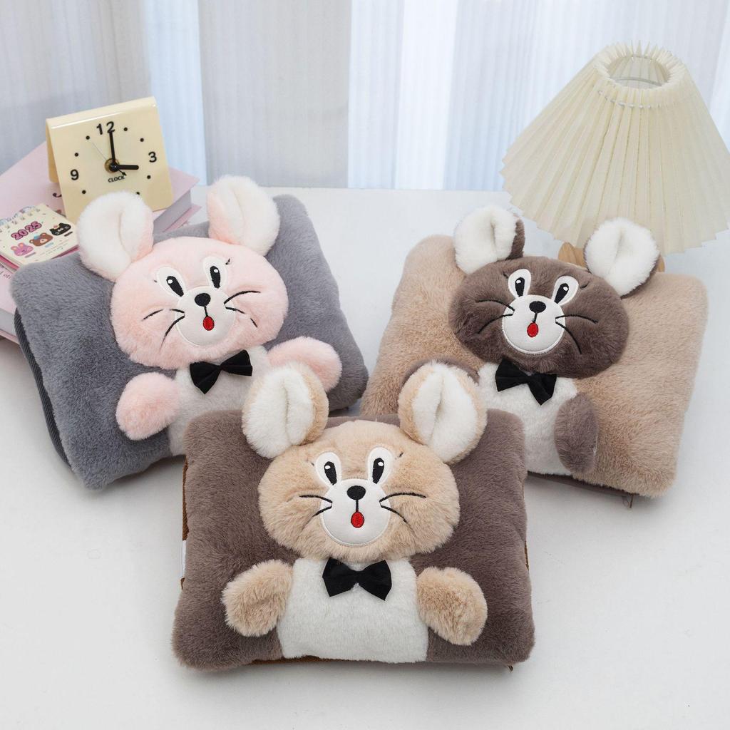 Automatická elektrická plyšová kreslená fľaša na horúcu vodu ohrievač rúk s bezpečnostným vypnutím