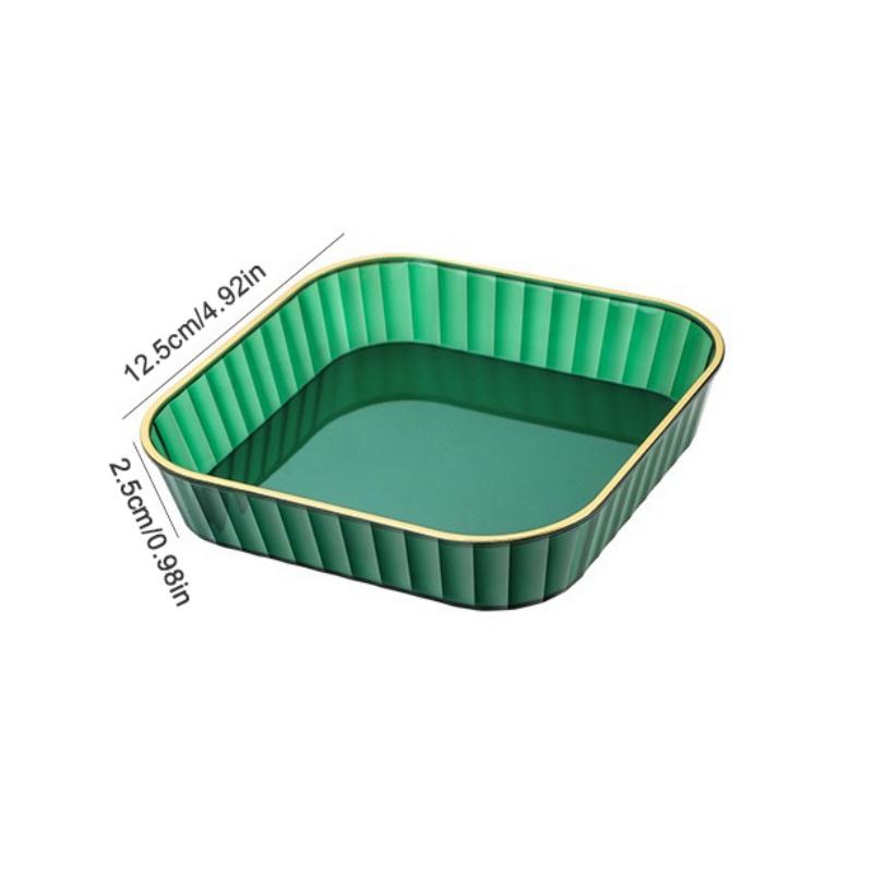 1/4pcs Plastic Dish Plate for Food Small Square Serving Tray for Appetizer Cookie Fruit Multi-purpose Cat Bowl Easy to Clean