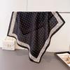Autumn and Winter Atmosphere Imitation Velvet Herringbone Pattern Cotton and Linen Feeling Small Square Scarf Silk Scarf Headscarf Shawl Decorative Sc