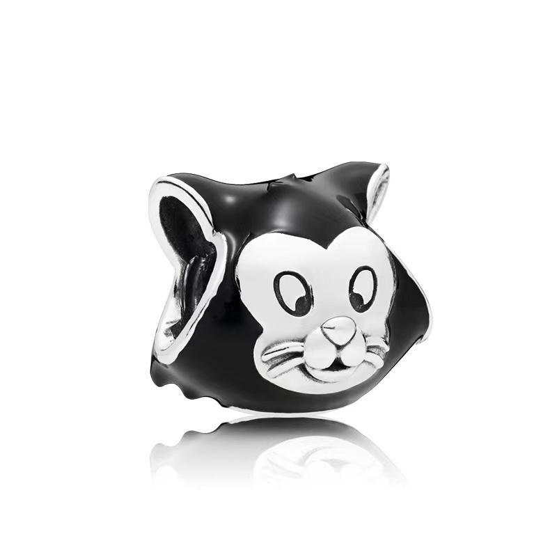925 Silver Plated Cute Animal Charm Beads DIY Necklace Bracelet Gift Enamel Dog Panda Penguin Fashion Jewelry
