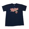 Minnesota Twins Shirt Mens Large L Blue Red Short Sleeve Cotton MLB Baseball