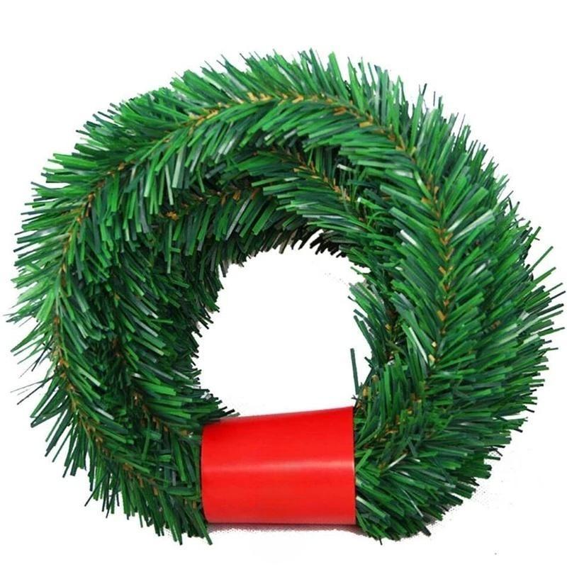 

5,5 м Рождественская гирлянда из зеленого ротанга венок Рождественский декор Рождественская елка из ротанга Баннер Подвесной орнамент 5.5m зелёный