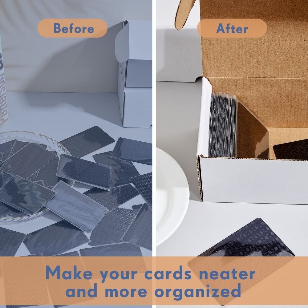 10PCS Large Capacity Trading Card Storage Box White Cardboard Sports Card Box Sturdy Portable Baseball Card Box