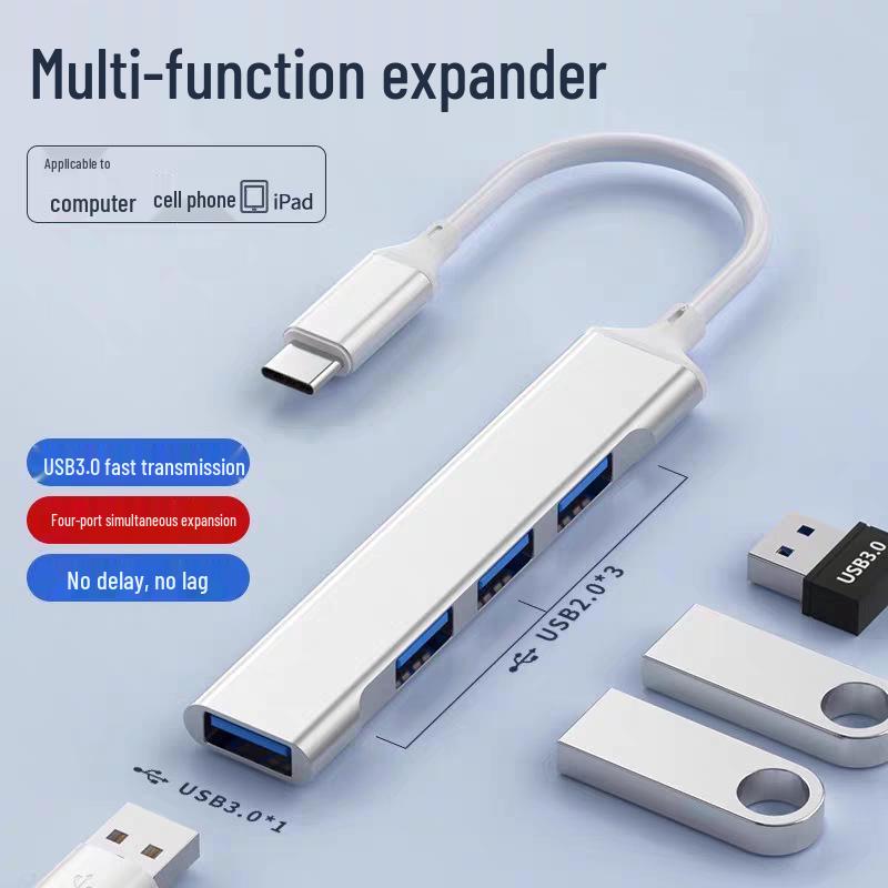 USB-C To USB 3.0 Hub for Phone and Computer: Connect Mouse, Keyboard, and Card Reader