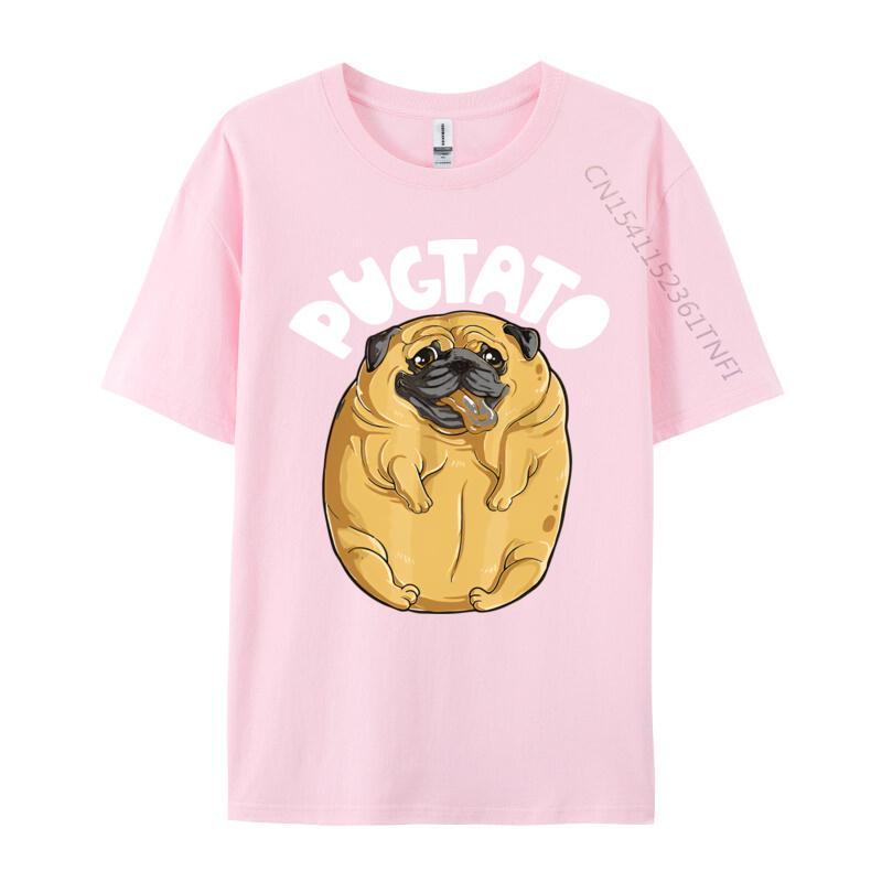 Mens Tshirt Pugtato Pug Potato Pug Dog Animal Tshirt Breathable Top Texture Fabric Tshirt Luxury T Shirt Men High Quality
