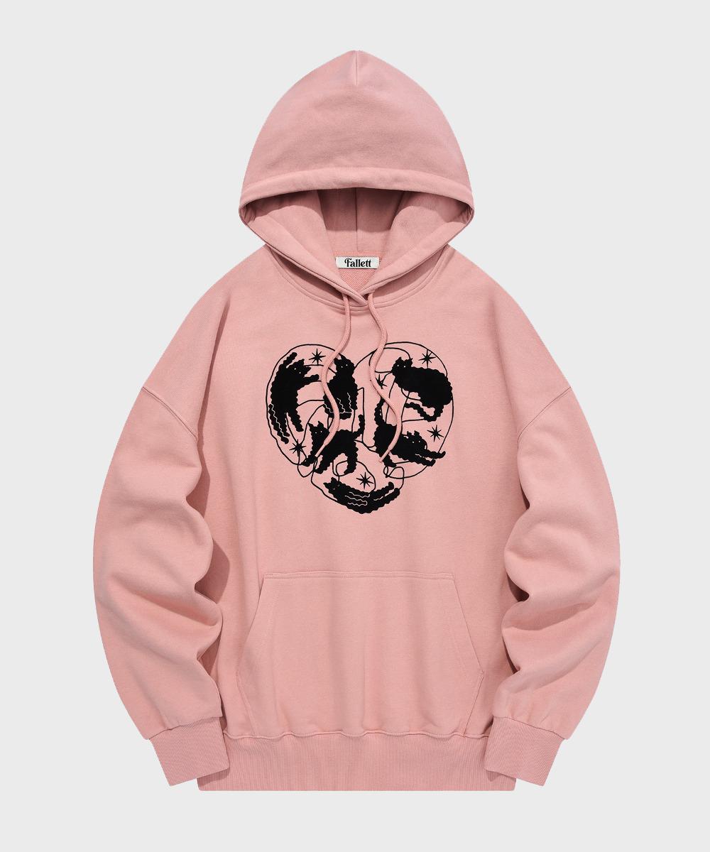 Pallet Heart Nero Hoodie Pink Pink/L