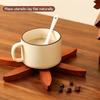 Wooden Trivet Heat Resistant Table Mat Creative Wood Coaster Pot Holder Bowl Pad Kitchen Dining Decor
