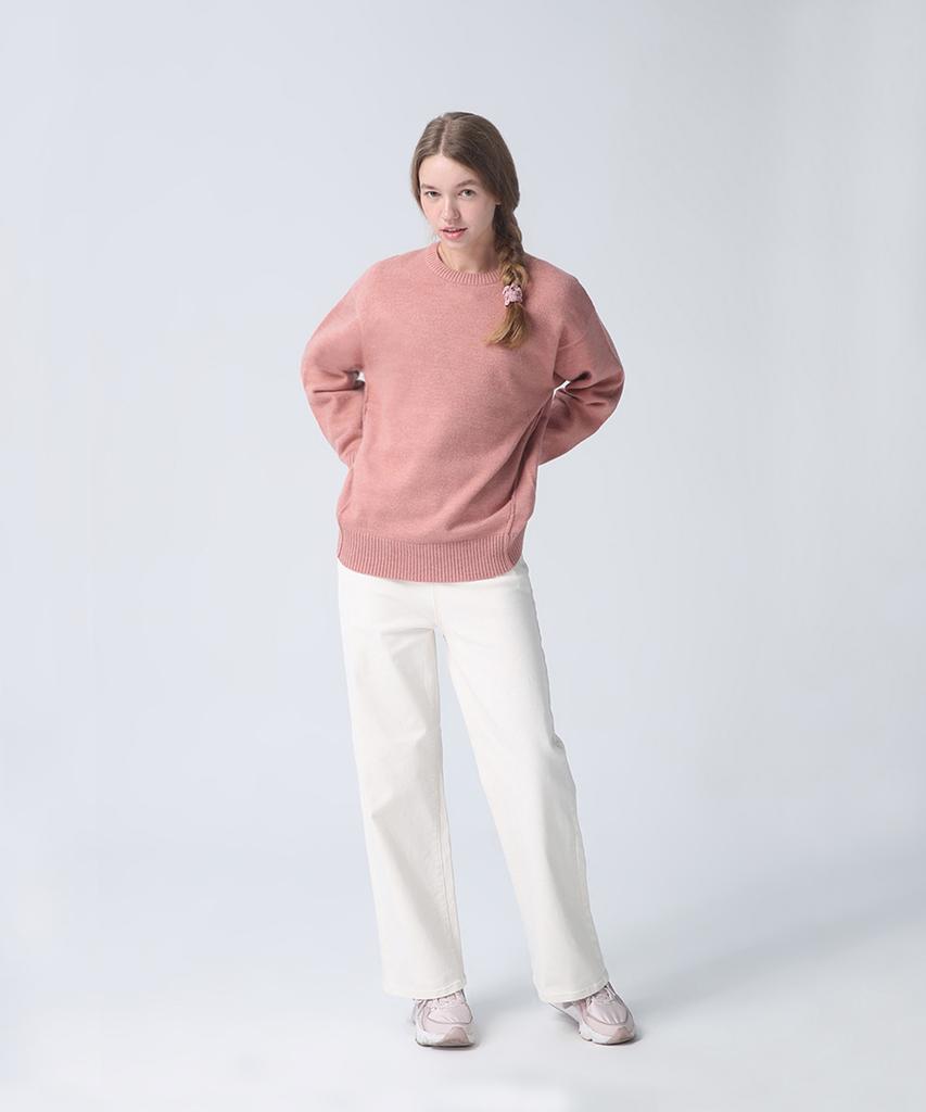 Beullumeol Pbt Wool Crew Neck Knit - Indigo Pink