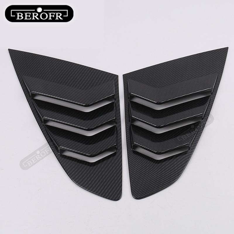 For Volkswagen CC Carbon Fibre Look Style Car Side Window Scoop Cover Five Slot Open Lpuvers Cover Vent