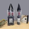 Transparent Thick Plastic Wine Tote Bag Single Double Bottle Champagne Pocket Baking Dessert Tote Pouch Wedding Banquet Birthday Party Gift Packag Bag