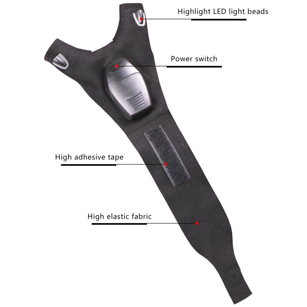 Night Light Waterproof Fishing Gloves with LED Flashlight Rescue Tools Outdoor Gear Cycling Practical Fingerless Gloves