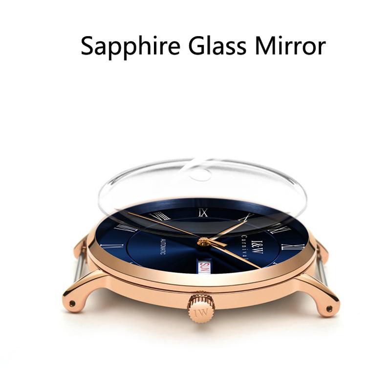 IW Rome Time Luxury Business Leather Automatic Mechanical Watch NH36 Movement Men Watch Waterproof Sapphire Mirror Reloj Hombre