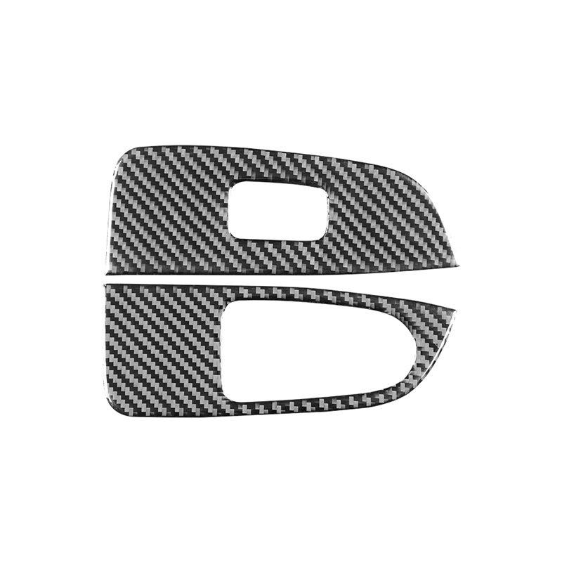 Carbon Fiber Car Power Window Lifter Control Panel Switch Lock Button Decoration Sticker For Mercedes Benz V Class 2015-