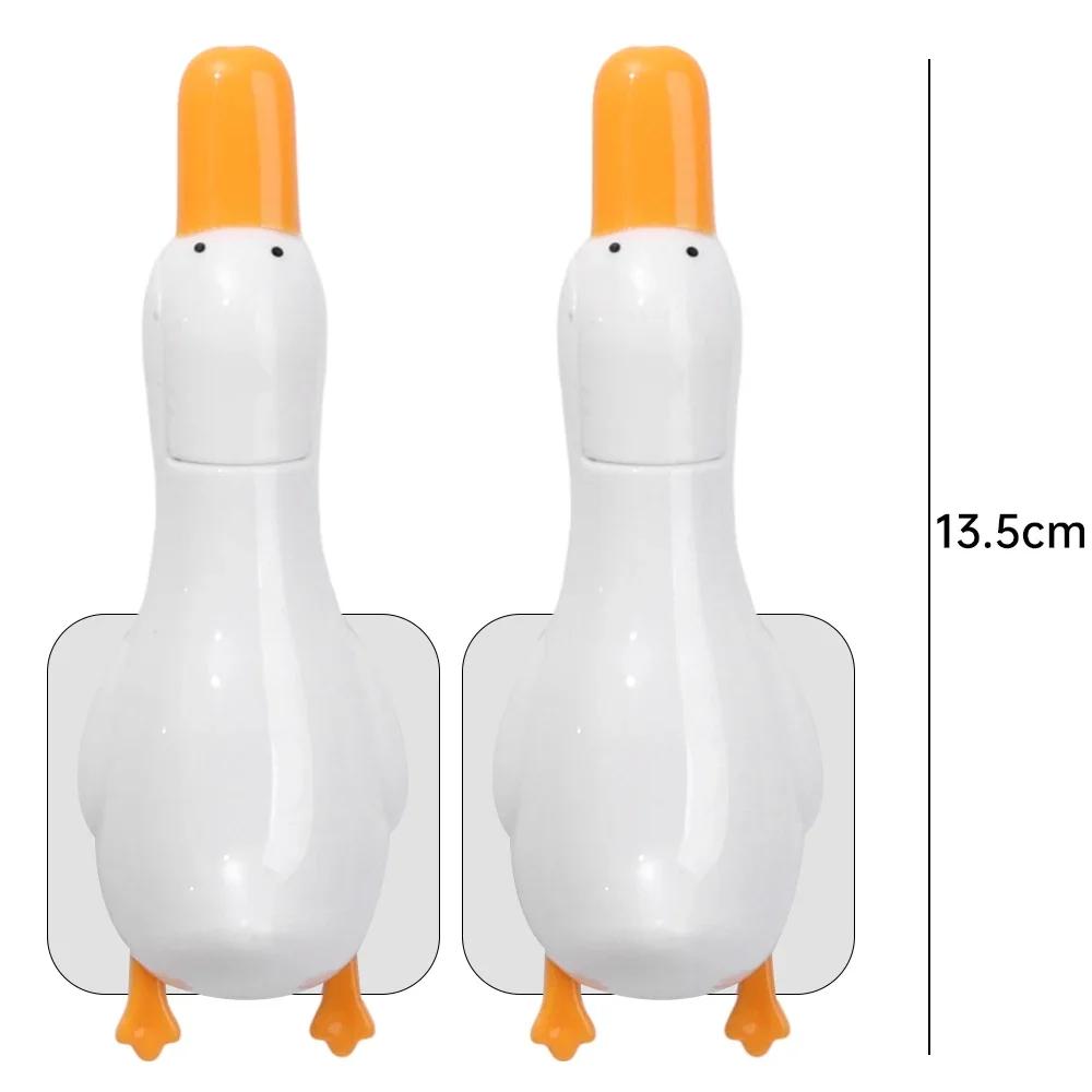 Kitchen Sink Cleaning Tools ABS Wall-mounted Cute Duck Bathroom Hair Remover Clips Stabilizing Clip Household Cleaner Accessory