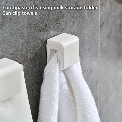 Aufhängehaken Robust Multifunktional Stanzfrei Selbstklebend Wasserdicht Aufbewahrung Kunststoff Stark Belastbar Zahnpastaklammer Haushaltsbedarf