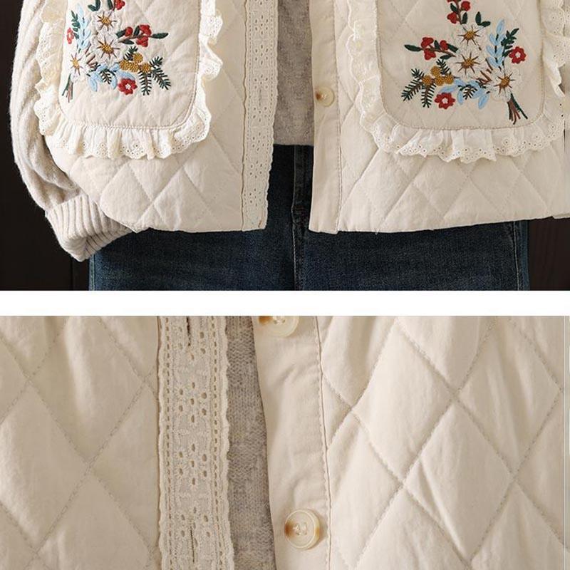 Vest for Women Autumn Winter Down Oversize Thickened Casual V-neck Sleeveless Tops Coat Lace Vest