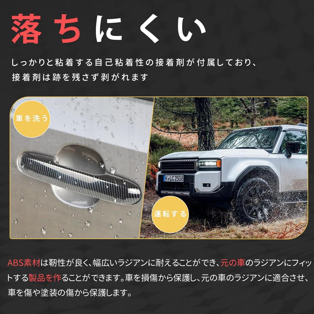 MARCHFA Door Handle Covers for Toyota Land Cruiser 250 (GDJ250W/TRJ250W) - Exterior Parts, Accessories, Custom (Carbon Fiber)