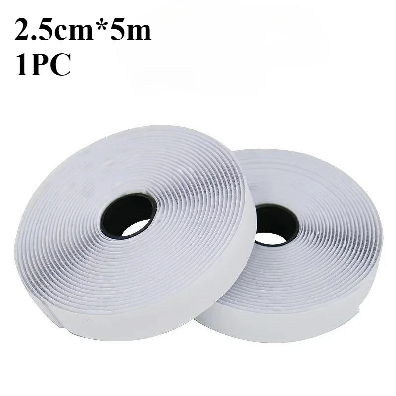 5M Strong Self-adhesive Hook and Loop Fastener Strip Magic Nylon Sticker Scratch Tapes with Glue Strap for DIY Craft 20-50MM