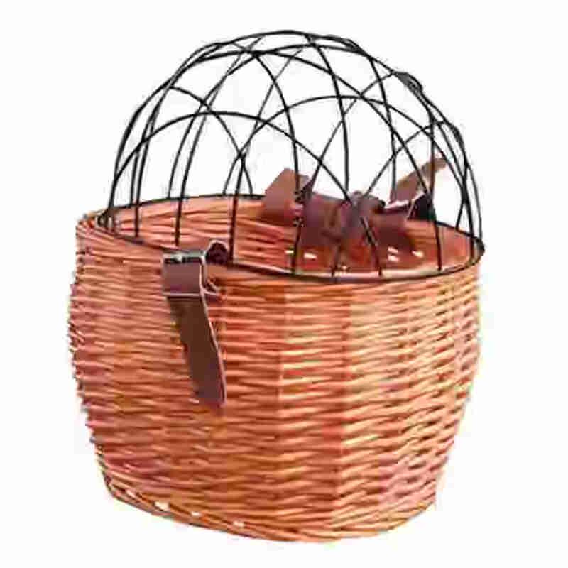 Lishi Wicker Bicycle Storage Basket with Lid
