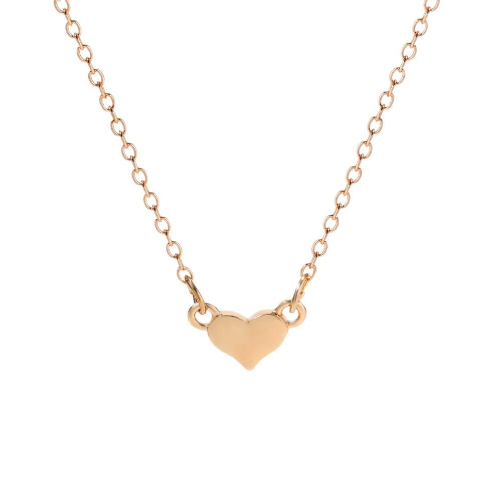 Metal love necklace European and American simple versatile jewelry women's personality temperament fashion metal peach heart neck
