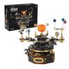 STEM Universo Rotante Elettrico Sistema Solare Elettrico Luce Blocchi da Costruzione MOC Modello Sole Terra Educazione Scientifica Spaziale Giocattolo per Bambini